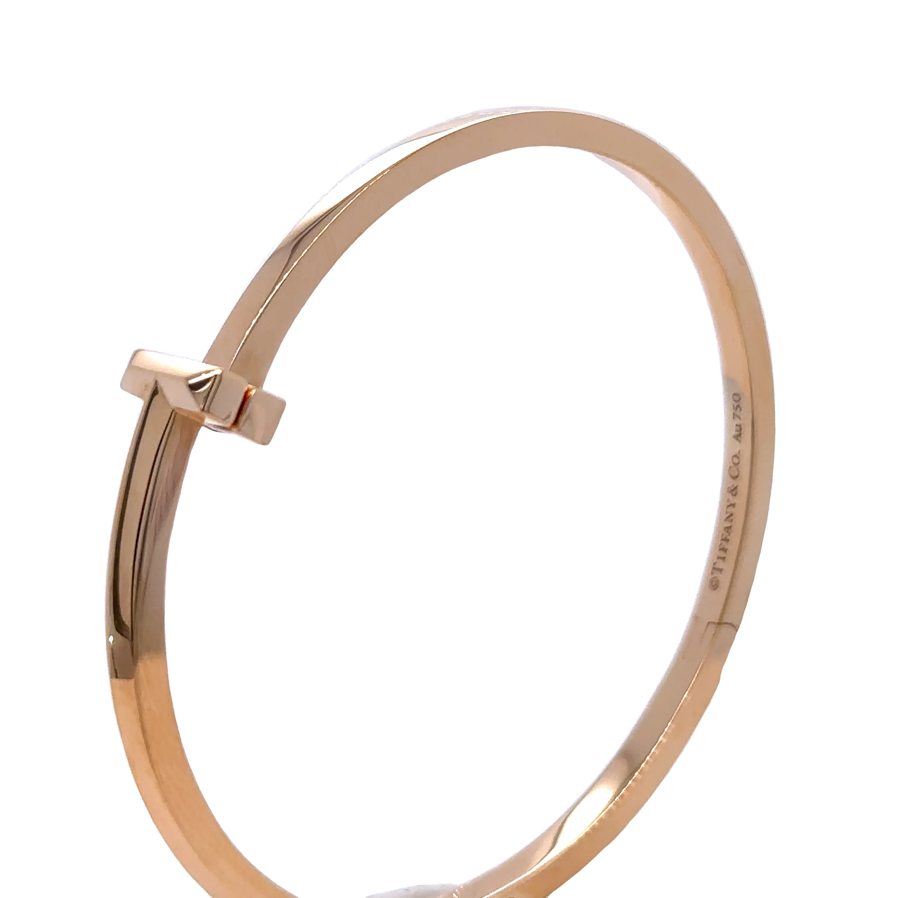 Tiffany & Co T T1 Hinged Bangle in Rose Gold - Image 6