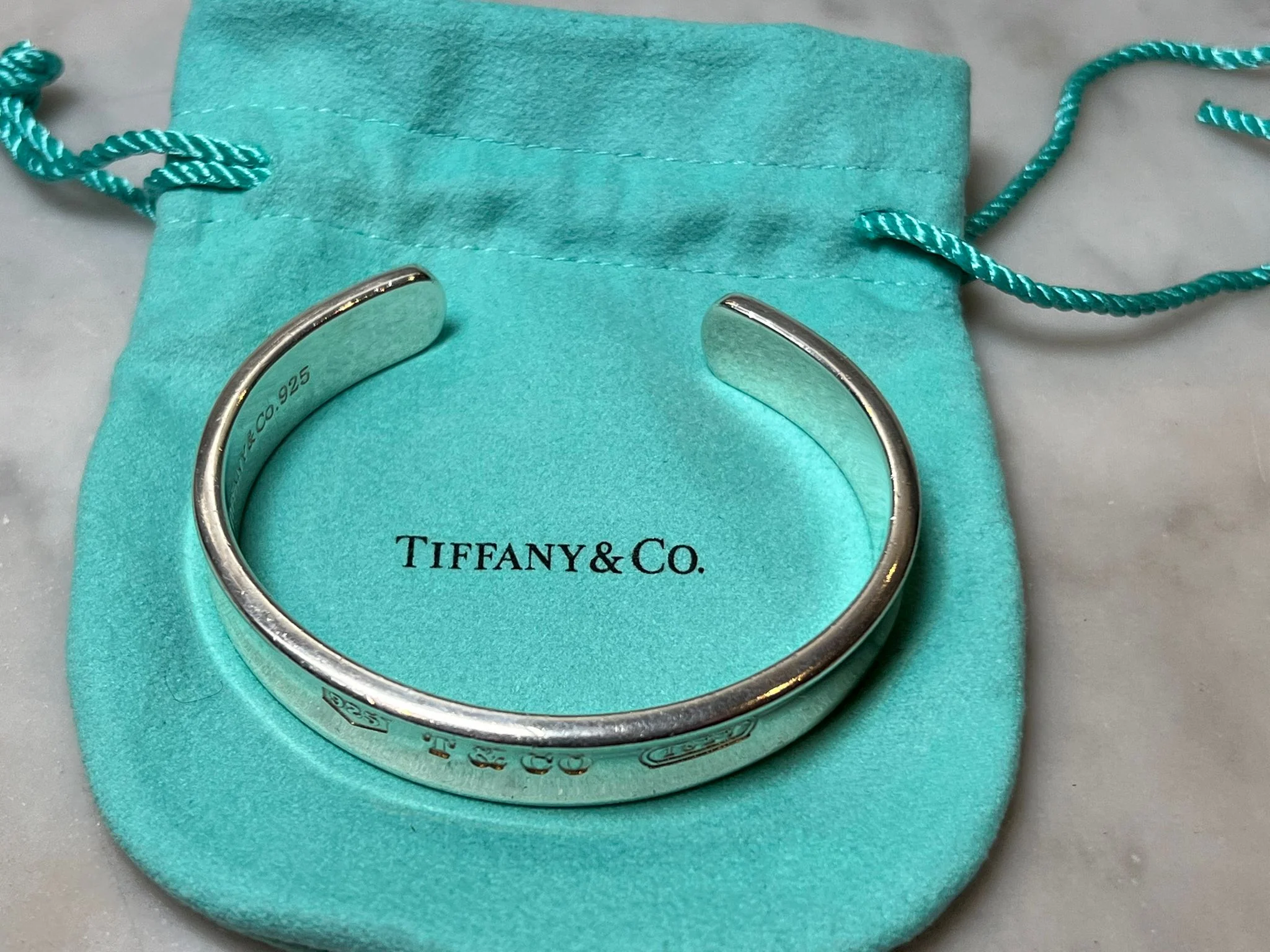 Tiffany & Co Vintage Sterling Silver 1837 Bracelet 47.48g - Image 6