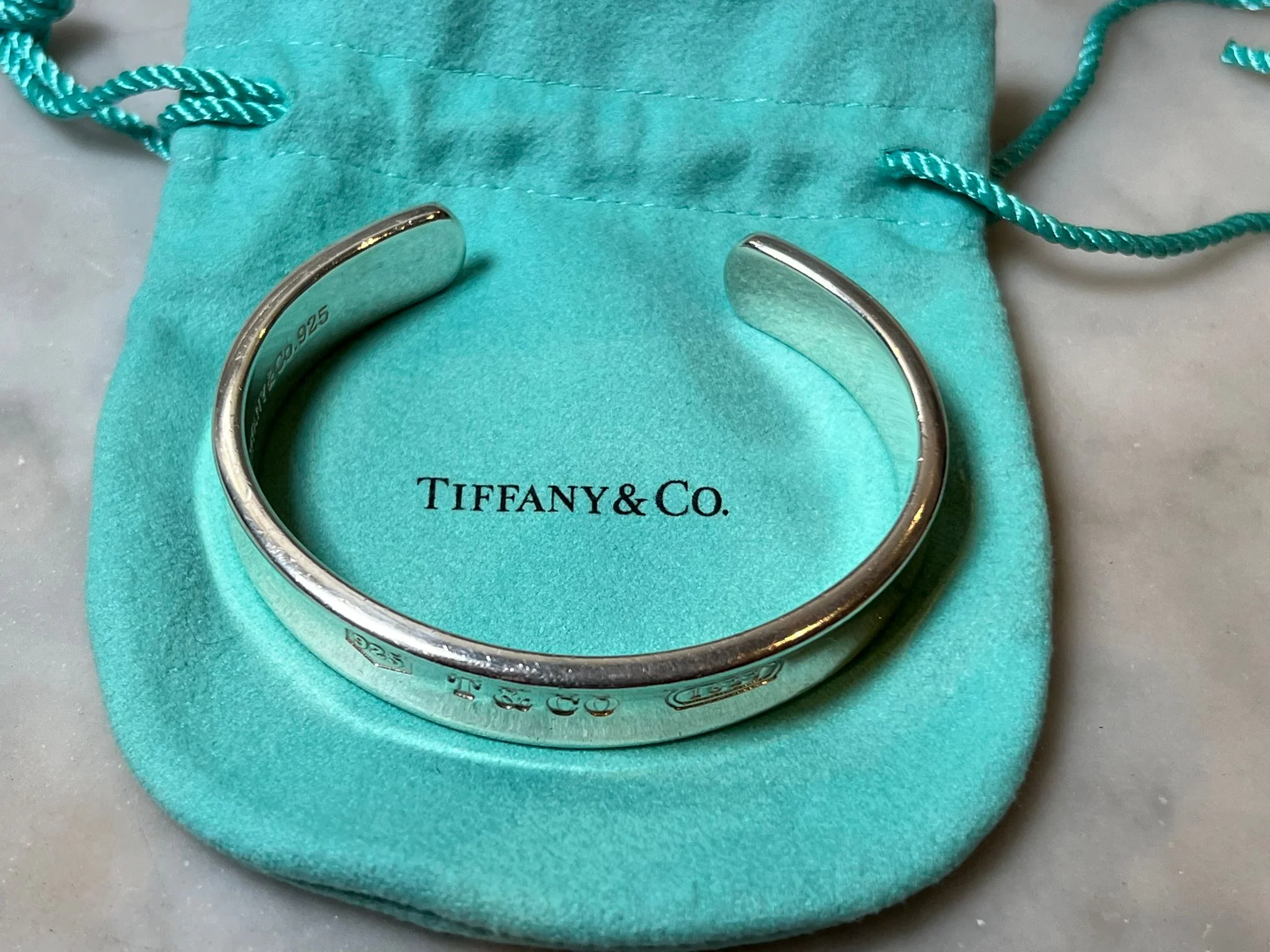 Tiffany & Co Vintage Sterling Silver 1837 Bracelet 47.48g - Image 7