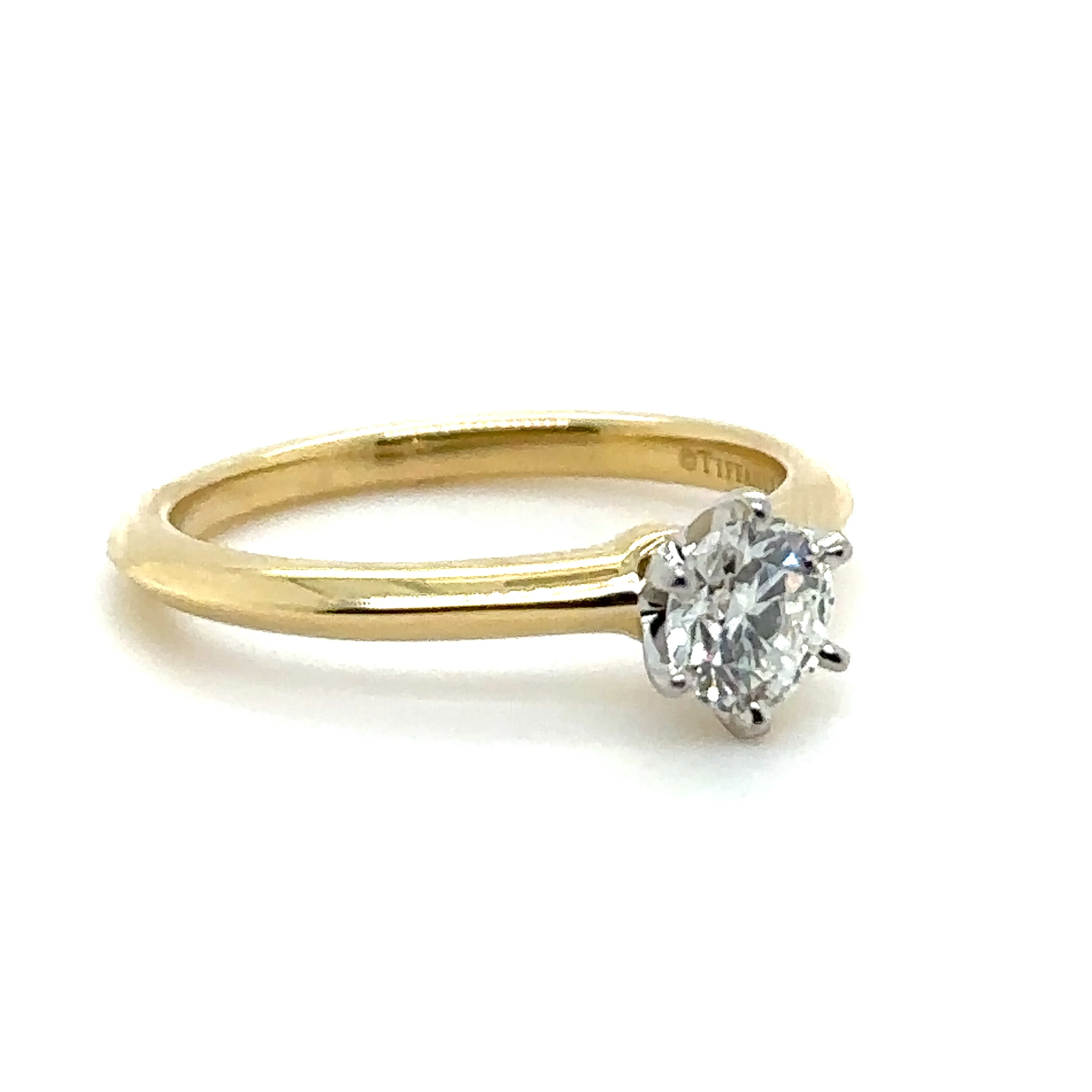 Tiffany & Co Yellow Gold .5ct Diamond Ring - Image 2