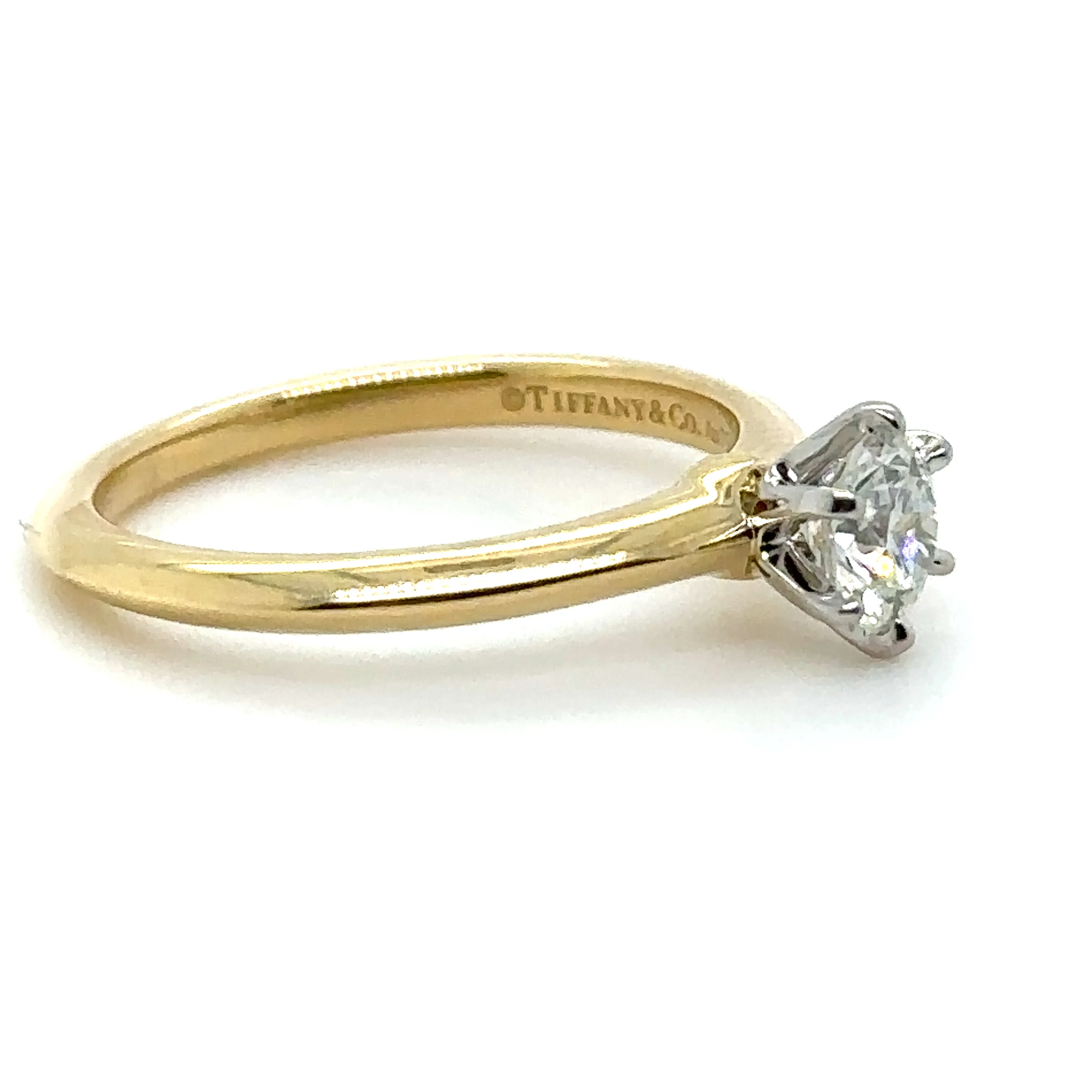 Tiffany & Co Yellow Gold .5ct Diamond Ring - Image 3