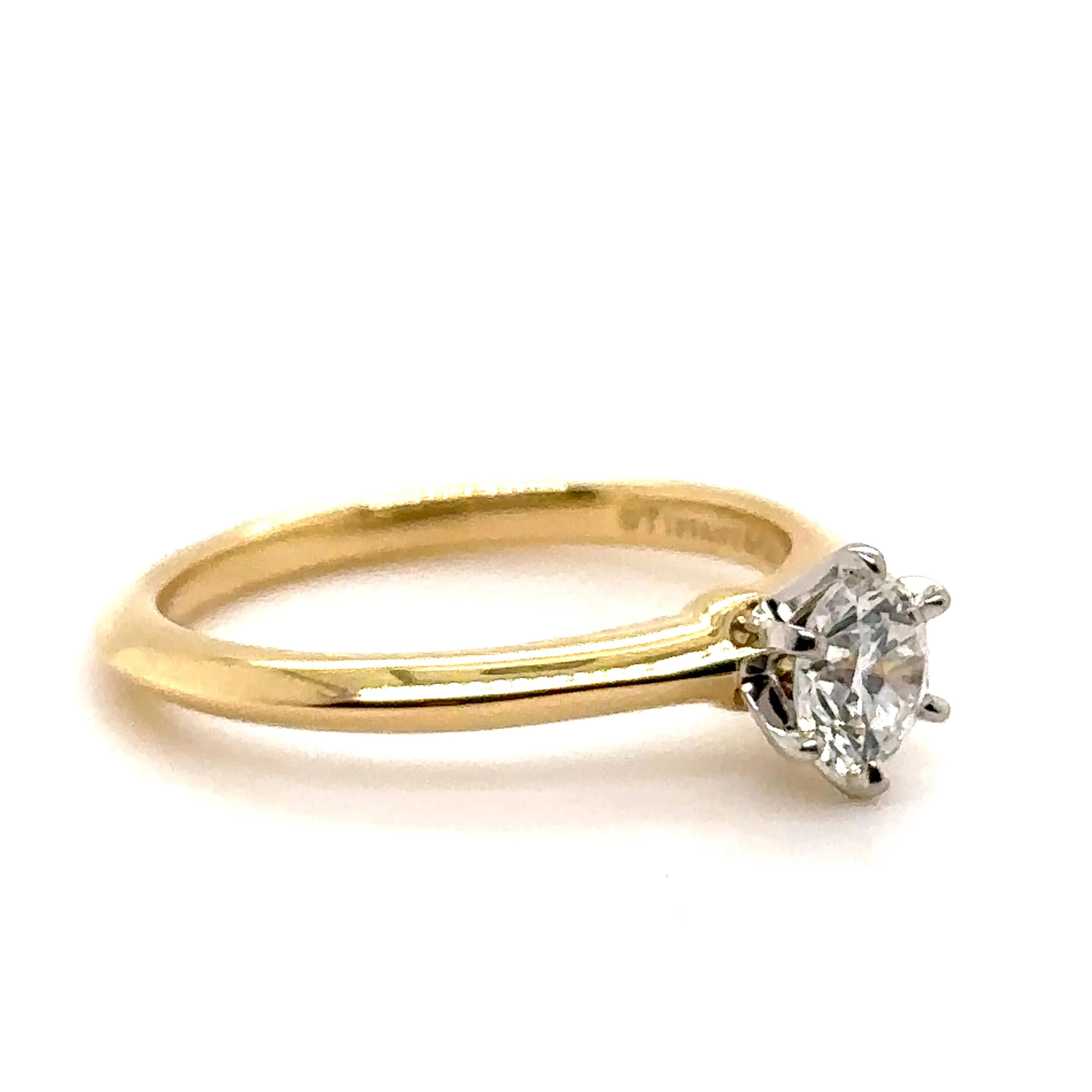 Tiffany & Co Yellow Gold .5ct Diamond Ring - Image 4