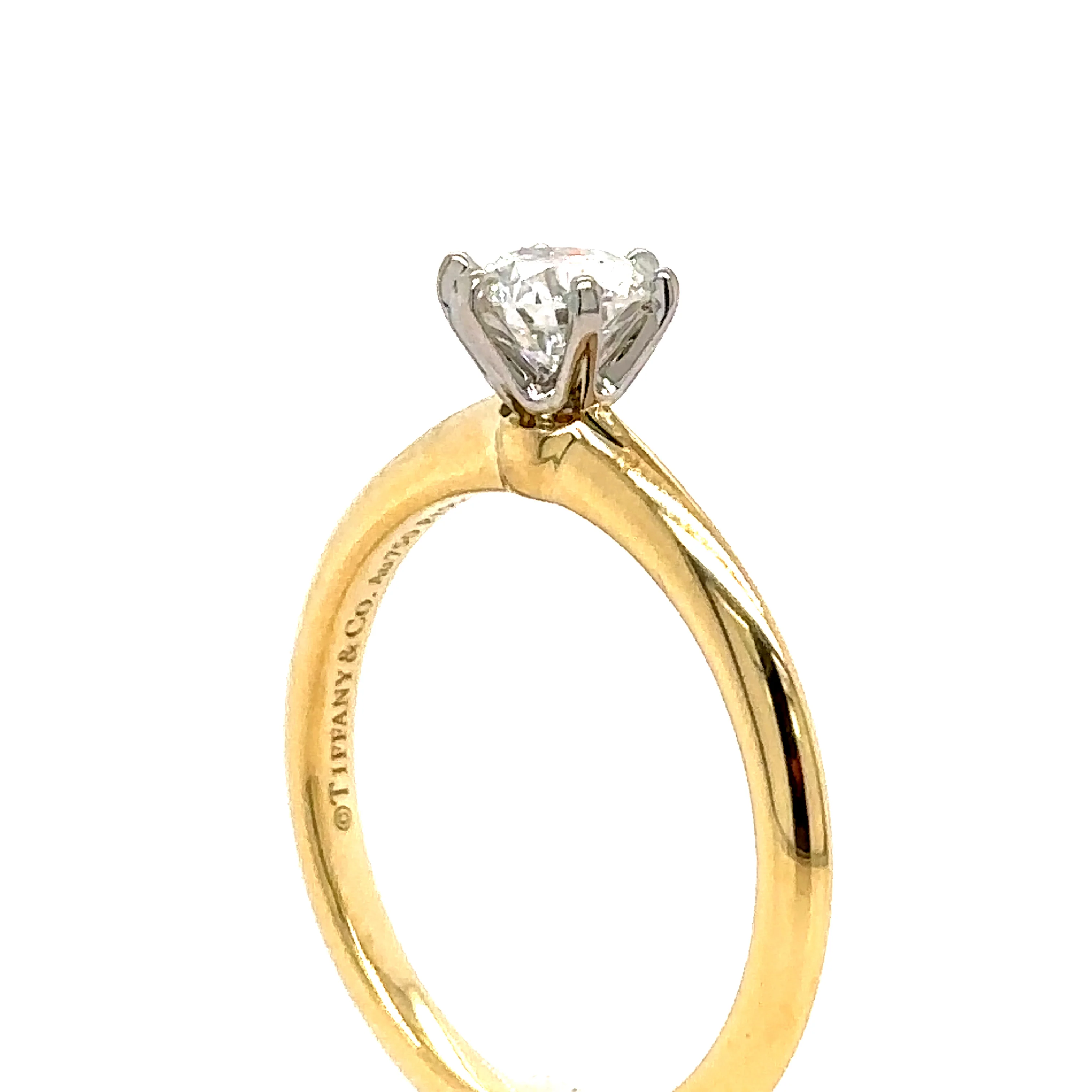 Tiffany & Co Yellow Gold .5ct Diamond Ring - Image 7