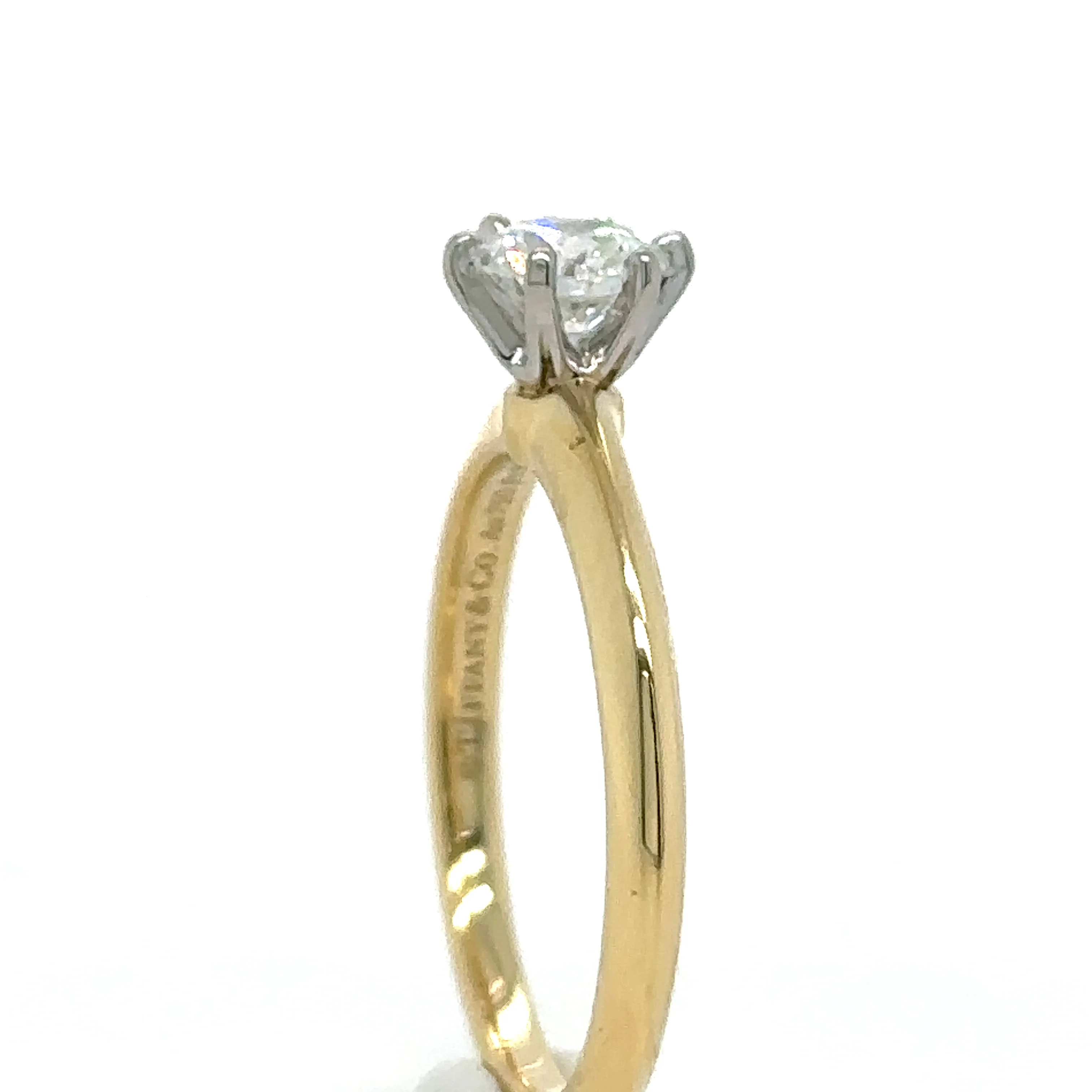 Tiffany & Co Yellow Gold .5ct Diamond Ring - Image 8