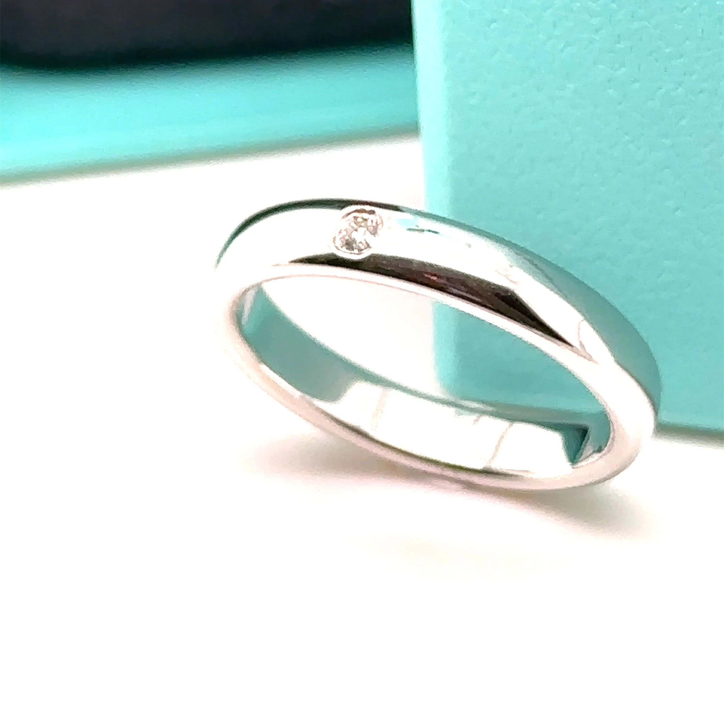 Tiffany & Co Elsa Peretti band ring 0.02ct Size R - Image 10
