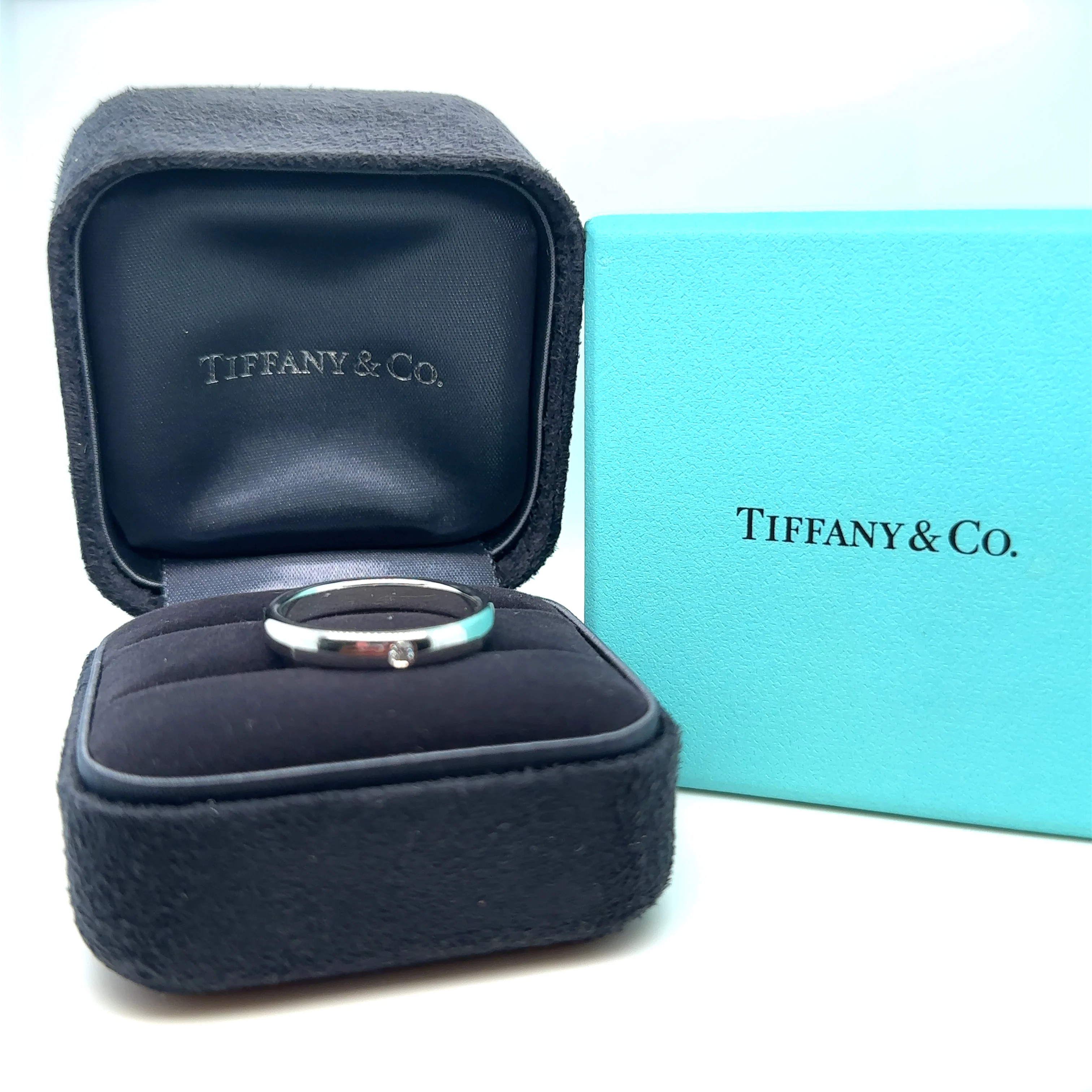 Tiffany & Co Elsa Peretti band ring 0.02ct Size R - Image 4