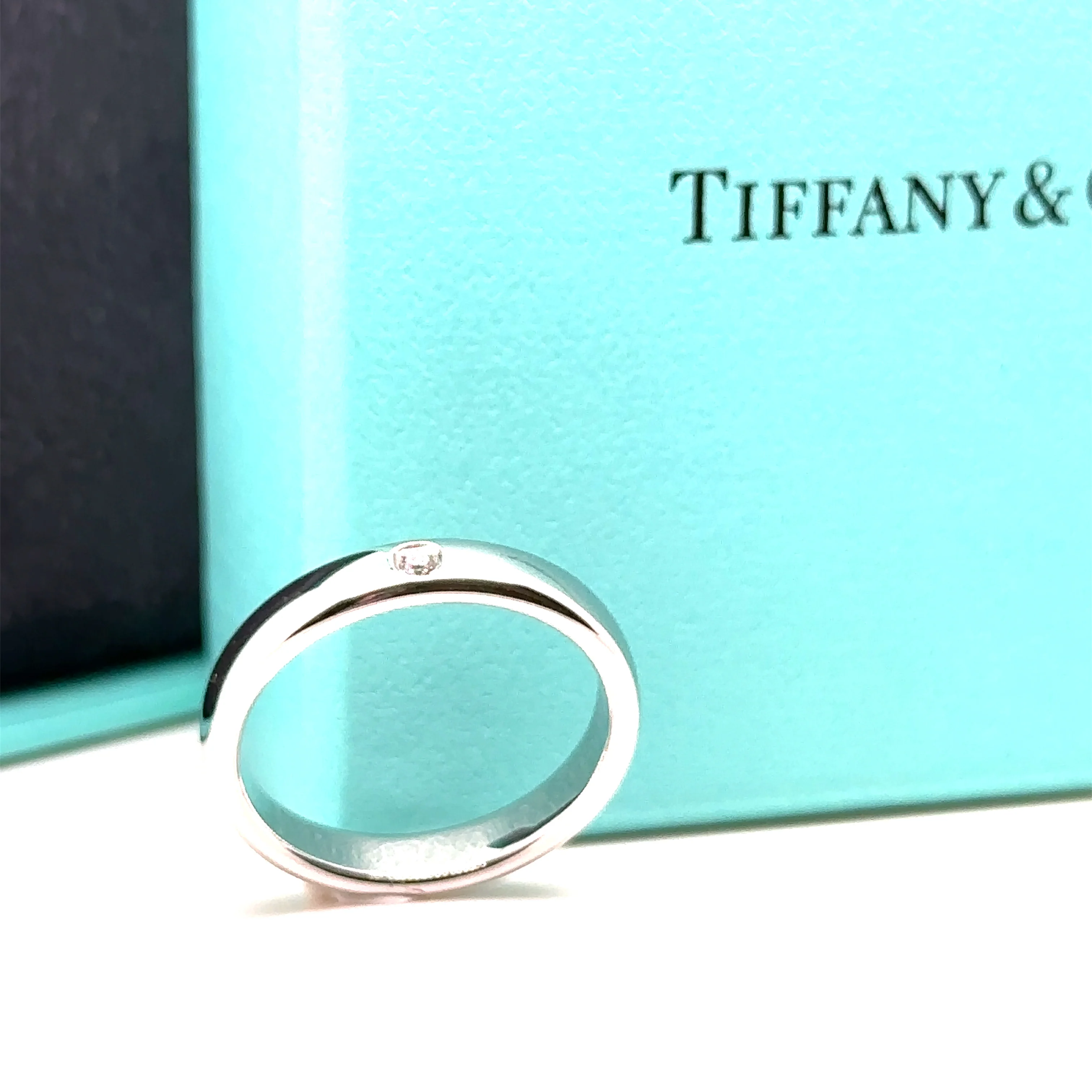 Tiffany & Co Elsa Peretti band ring 0.02ct Size R - Image 7