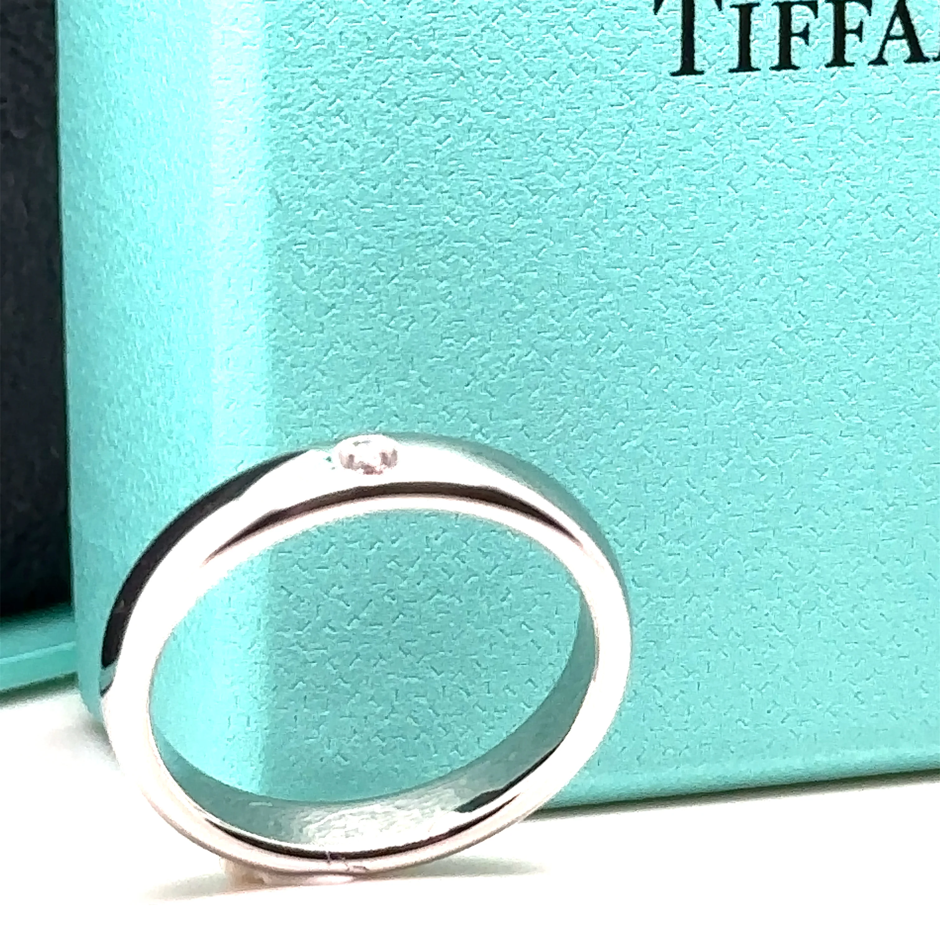Tiffany & Co Elsa Peretti band ring 0.02ct Size R - Image 8