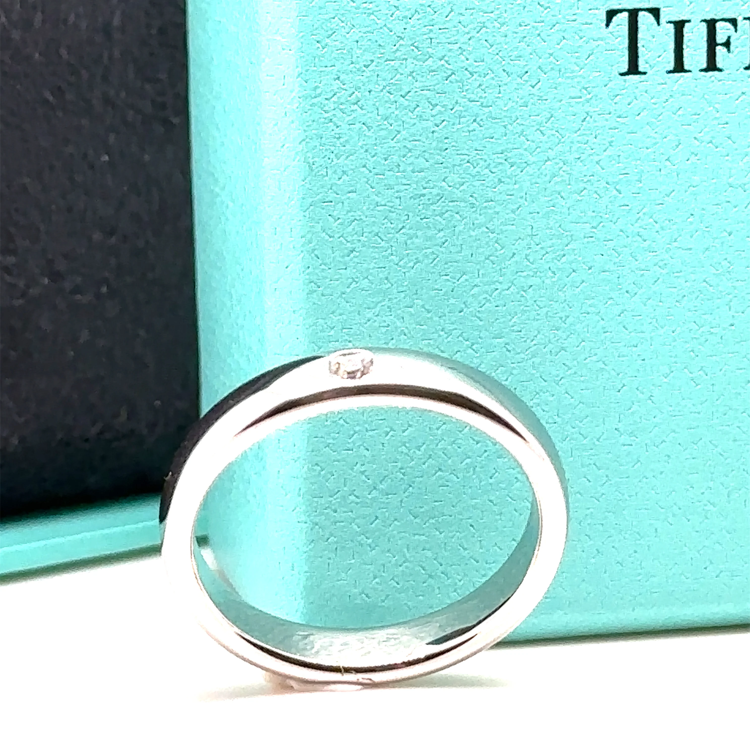 Tiffany & Co Elsa Peretti band ring 0.02ct Size R - Image 9