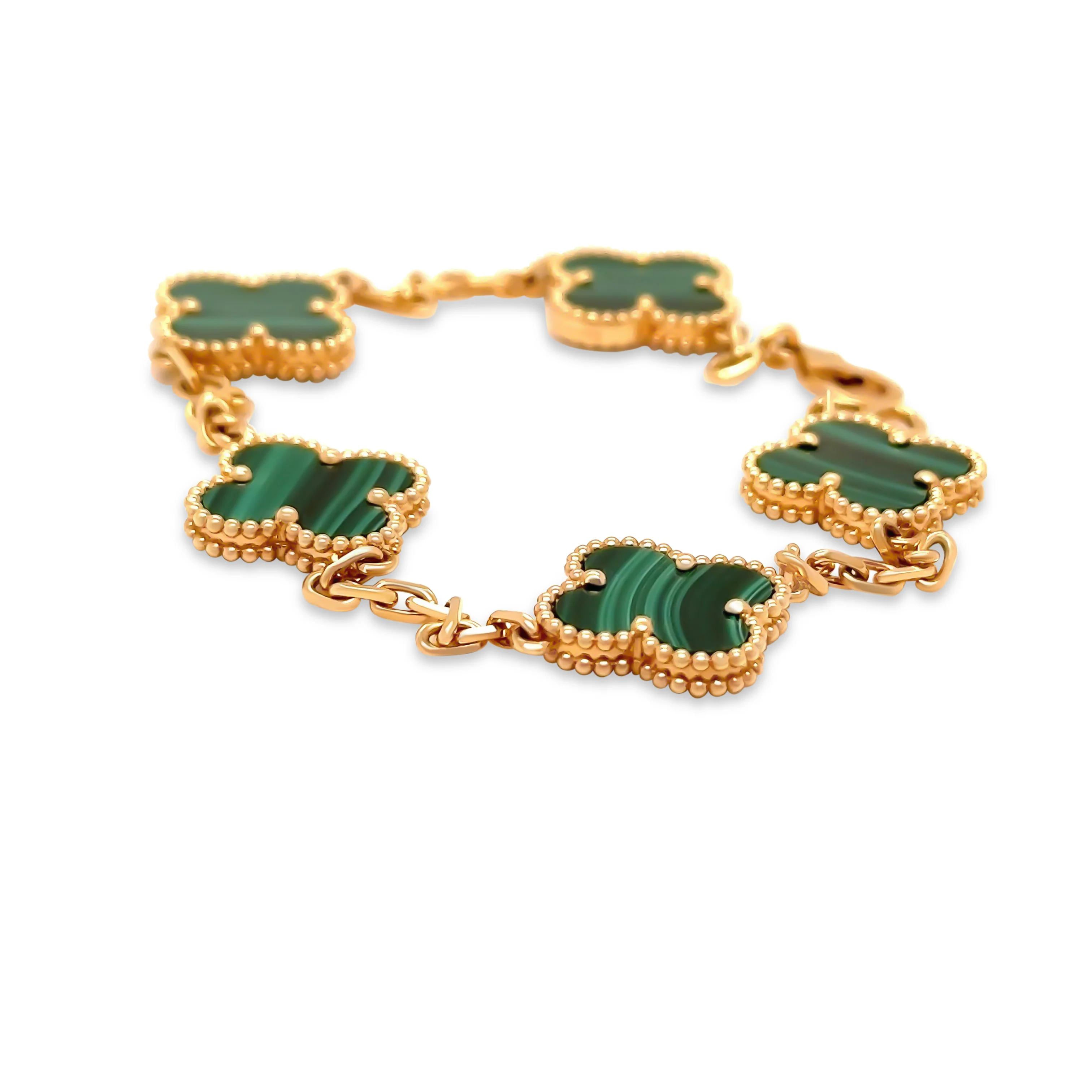 Van Cleef & Arpels 18ct Yellow Gold Vintage Alhambra Bracelet 5 Motifs - Image 6