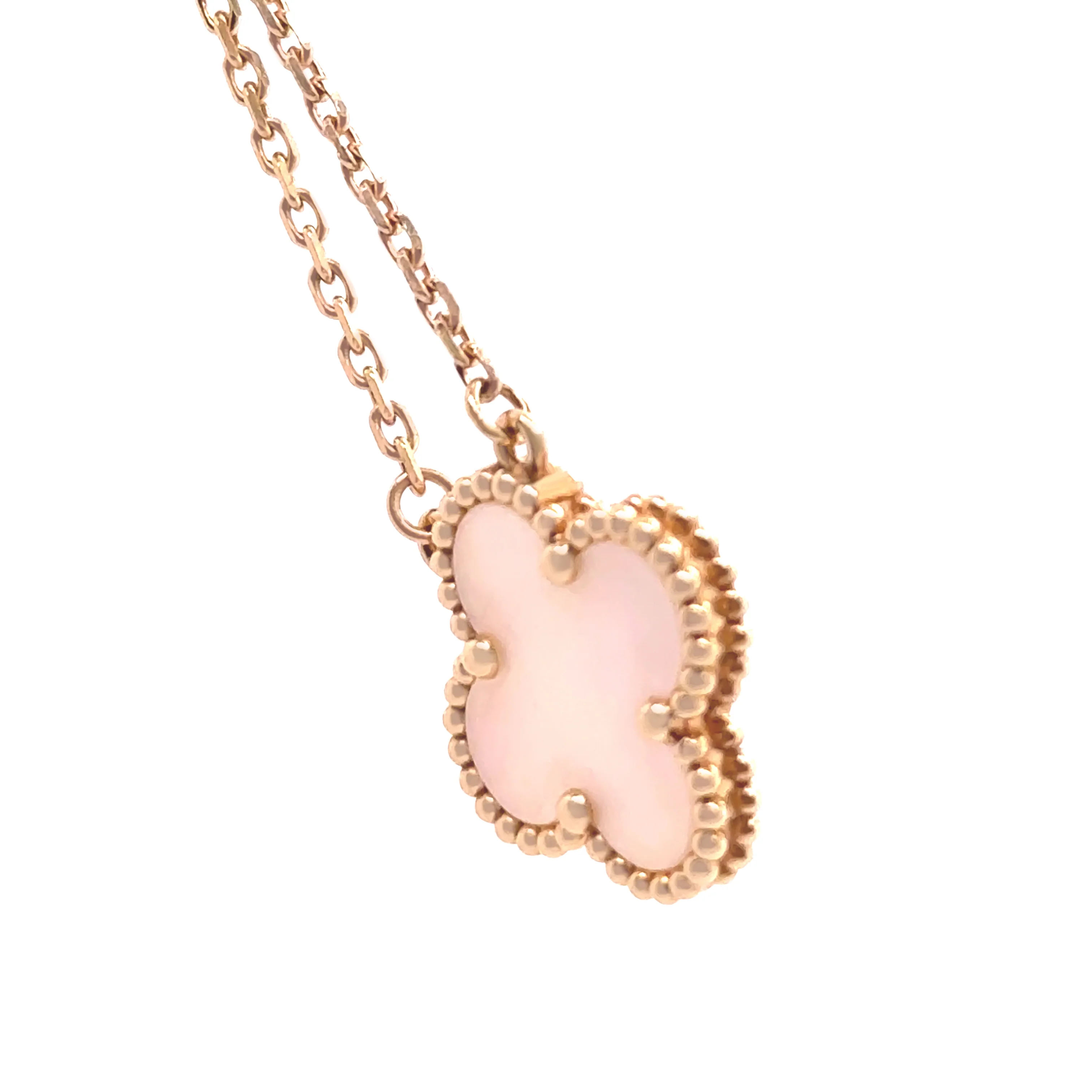 Van Cleef & Arpels 18ct Yellow Gold Vintage Alhambra Mother-of-Pearl Pendant 5.21g - Image 3
