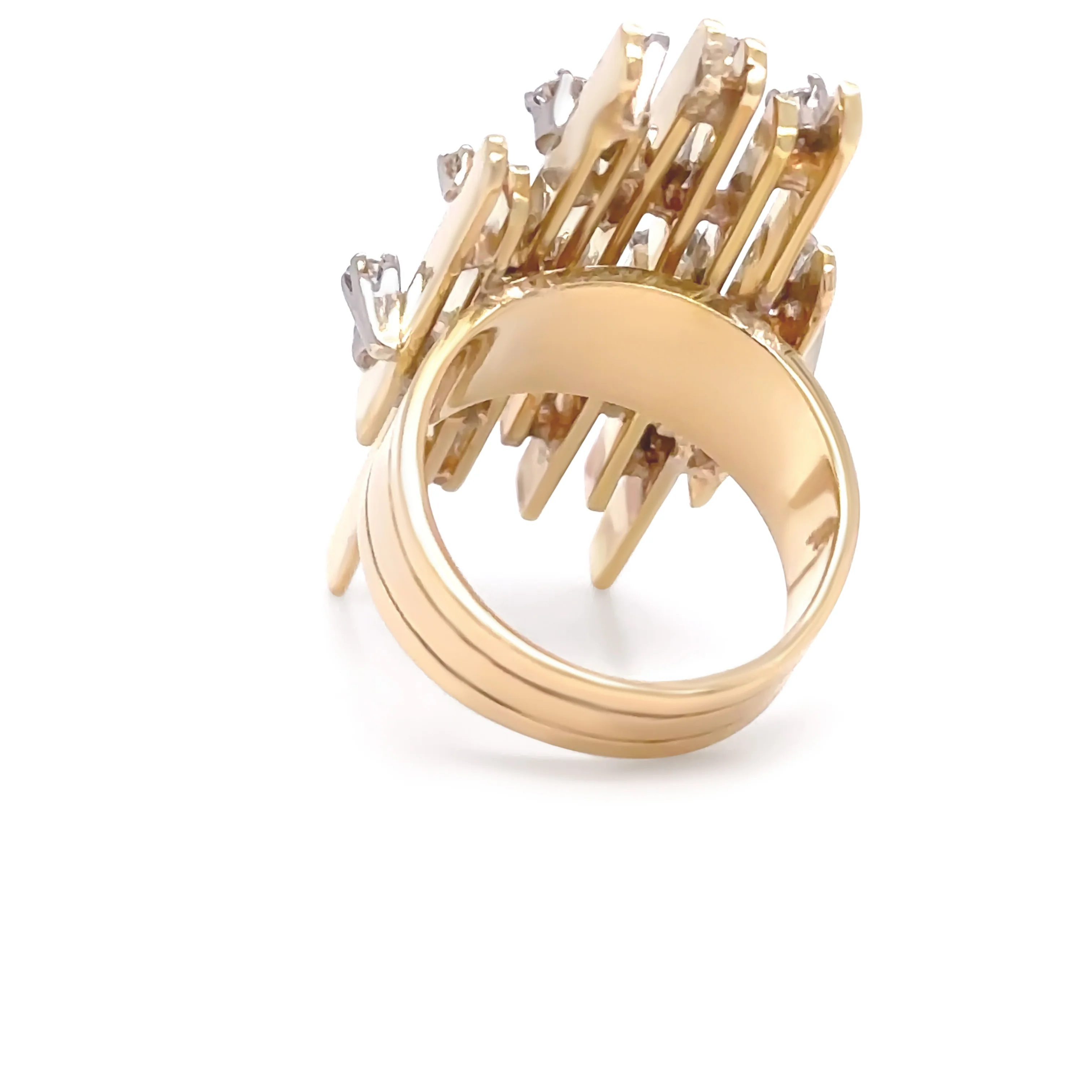 Vintage 18ct Yellow Gold Retro Diamond Ring 0.70ct 19.2g - Image 6